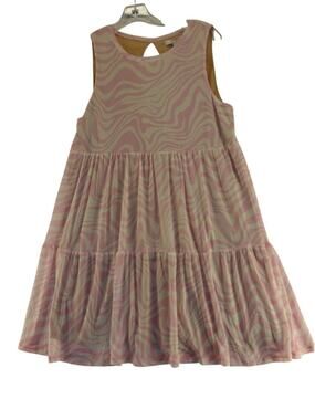 AFRM Los Angeles mini dress sleeveless in pink and white size M NWT